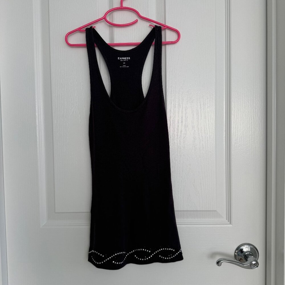 express tank top : XS : charcoal